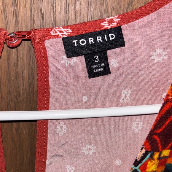 Torrid Rust Red Patterned Mini Dress - Picture 8 of 11